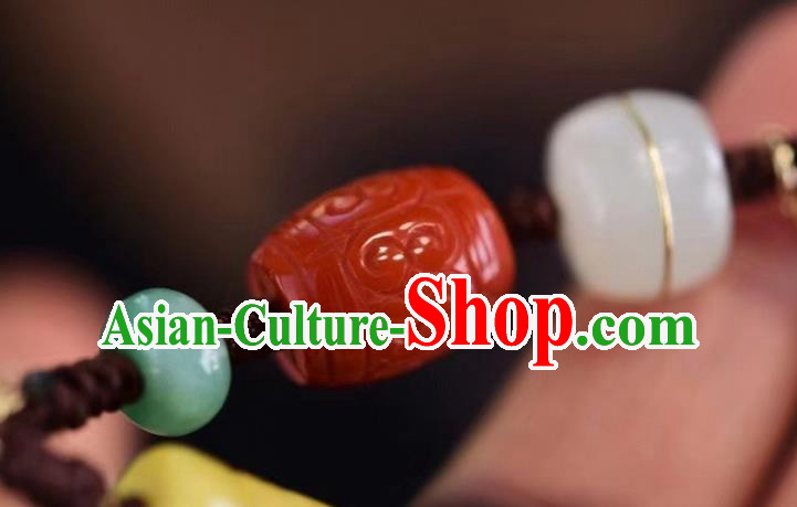 Chinese Traditional Agate Carving Wristlet Accessories National Cheongsam Wedding Bracelet