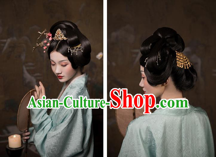 China Ancient Patrician Woman Hanfu Costumes Traditional Song Dynasty Female Historical Clothing