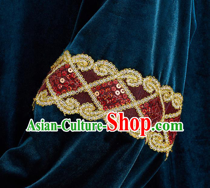 China Kung Fu Costume Tai Chi Clothing Martial Arts Navy Pleuche Uniforms