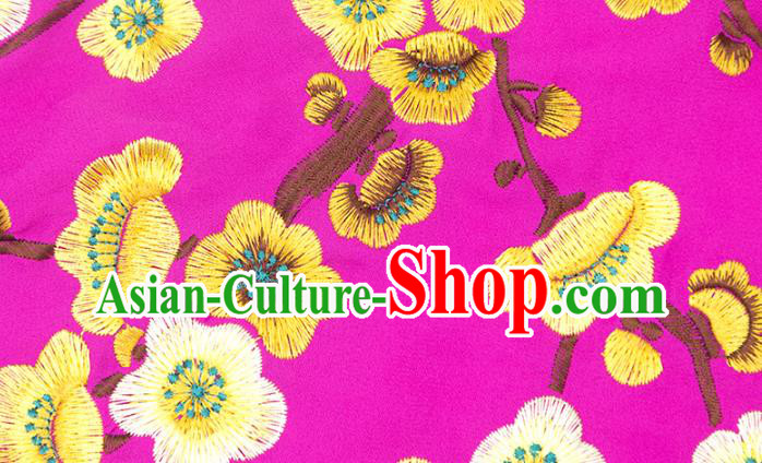 China Tai Chi Training Embroidered Plum Blossom Rosy Uniforms Top Kung Fu Costumes