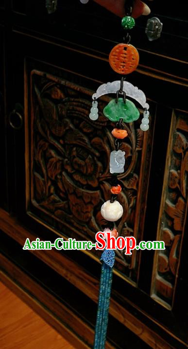 Handmade Chinese National Jade Brooch Accessories Traditional Culture Jewelry Cheongsam Pendant