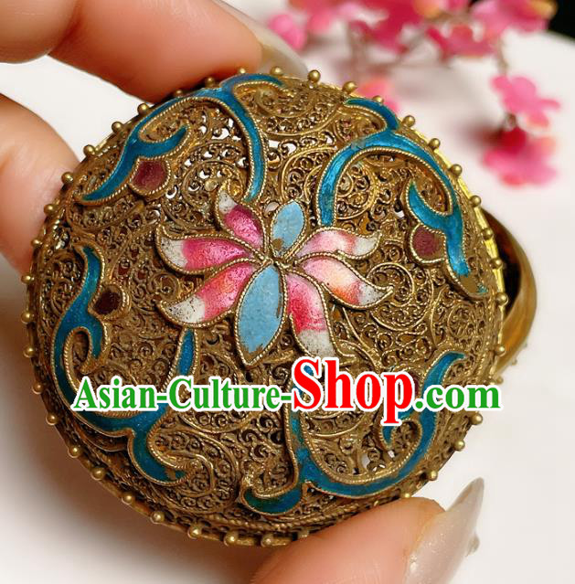 Handmade Chinese National Cloisonne Accessories Traditional Culture Jewelry Filigree Rouge Box