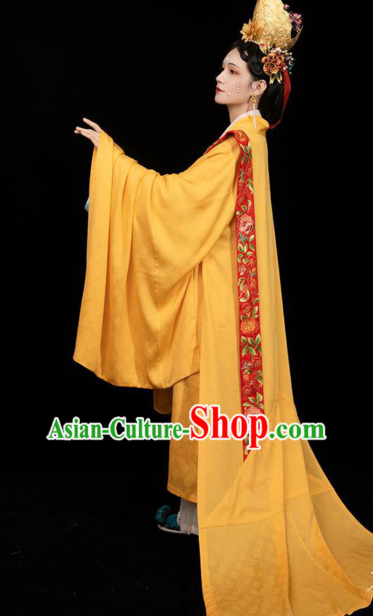 China Traditional Wedding Apparels Ancient Song Dynasty Imperial Empress Hanfu Clothing Full Set
