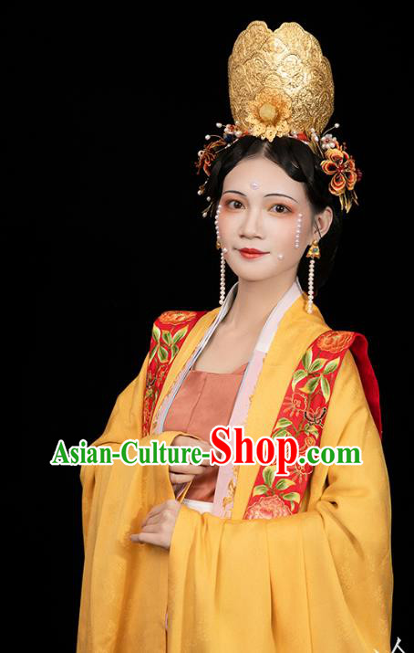 China Traditional Wedding Apparels Ancient Song Dynasty Imperial Empress Hanfu Clothing Full Set