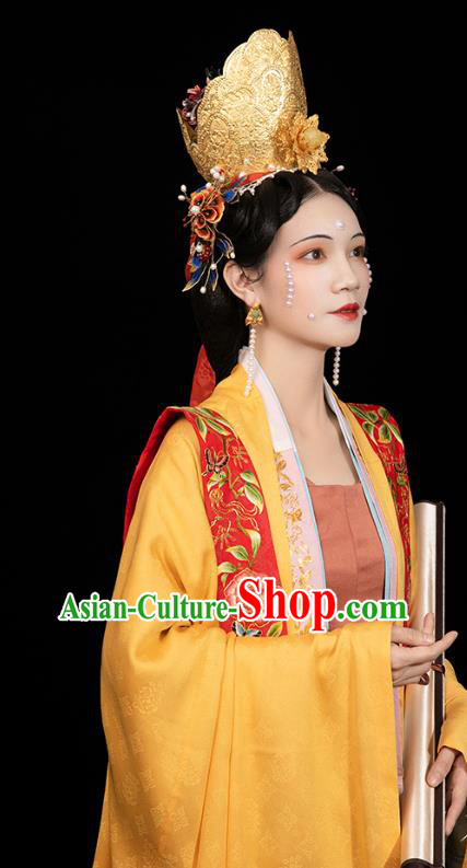 China Traditional Wedding Apparels Ancient Song Dynasty Imperial Empress Hanfu Clothing Full Set