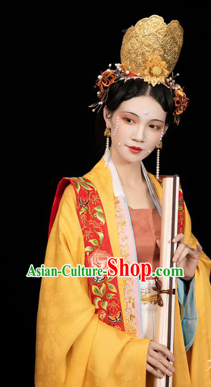 China Traditional Wedding Apparels Ancient Song Dynasty Imperial Empress Hanfu Clothing Full Set