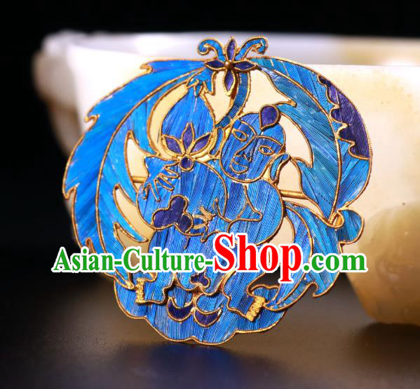 China Traditional Hanfu Brooch Accessories Ancient Empress Blueing Necklet Pendant