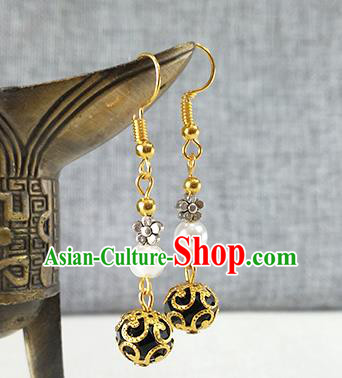 Chinese Classical Qin Dynasty Queen Ear Accessories Ancient Imperial Empress Mi Yue Earrings