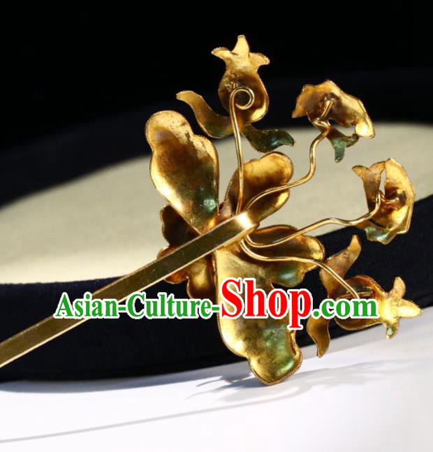 China Traditional Blueing Hair Jewelry Qing Dynasty Empress Hairpin Ancient Court Woman Hair Stick