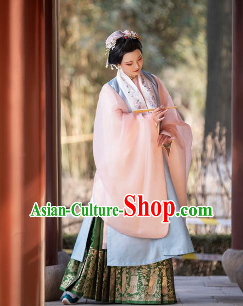 China Ming Dynasty Imperial Consort Historical Clothing Ancient Court Beauty Costumes for Women
