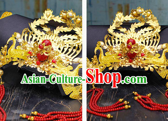 China Traditional Qing Dynasty Manchu Queen Hat Ancient Imperial Empress Great Wing Headwear