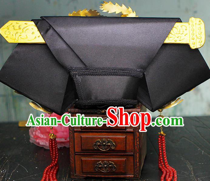 China Traditional Qing Dynasty Manchu Queen Hat Ancient Imperial Empress Great Wing Headwear