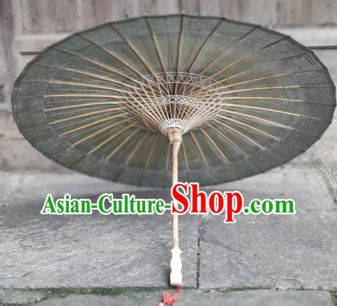 Traditional China Classical Dance Umbrella Grey Oil Paper Umbrella Handmade Umbrellas Artware