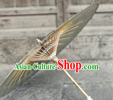 Traditional China Classical Dance Umbrella Grey Oil Paper Umbrella Handmade Umbrellas Artware