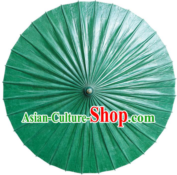 Traditional China Green Oil Paper Umbrella Handmade Umbrellas Artware Dance Umbrella Bumbershoot