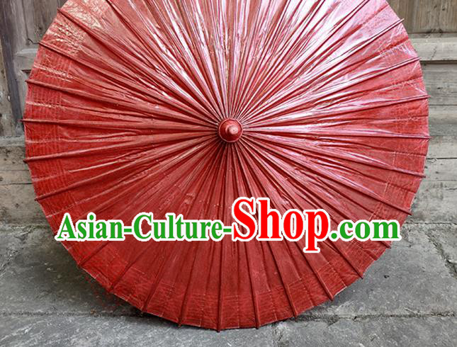 Traditional China Wedding Bride Umbrella Handmade Umbrellas Artware Bumbershoot Purplish Red Oil Paper Umbrella