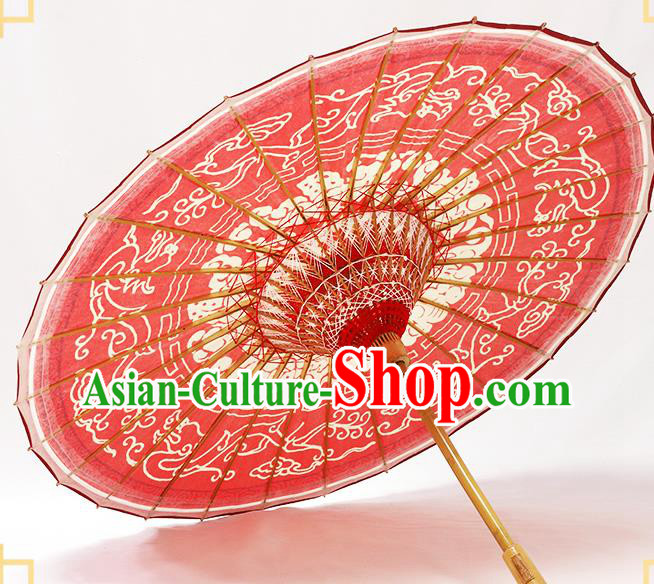 Traditional China Wedding Red Oil Paper Umbrella Handmade Umbrellas Artware Bride Paper Umbrella