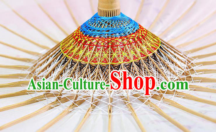 Traditional China Classical Painting Pear Blossom Paper Umbrella Oil Paper Umbrella Handmade Umbrellas Artware