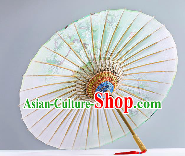Traditional China Classical Painting Pear Blossom Paper Umbrella Oil Paper Umbrella Handmade Umbrellas Artware