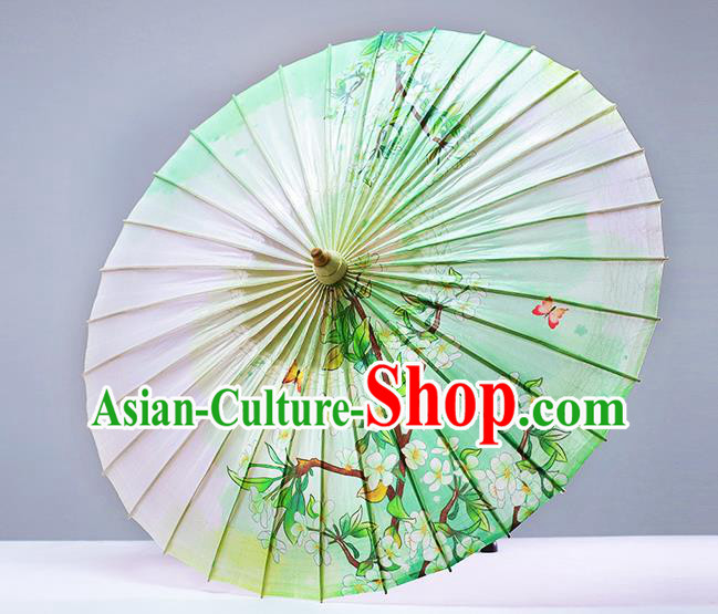 Traditional China Classical Painting Pear Blossom Paper Umbrella Oil Paper Umbrella Handmade Umbrellas Artware