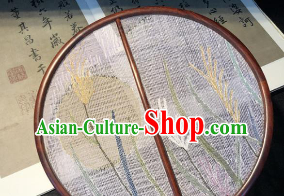 Handmade China Classical Dance Silk Fan Traditional Princess Circular Fan Palace Fan