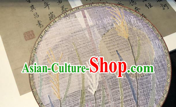 Handmade China Classical Dance Silk Fan Traditional Princess Circular Fan Palace Fan