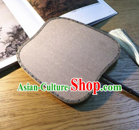 Handmade China Ancient Princess Fan Classical Dance Palace Fan Traditional Song Dynasty Grey Silk Fan