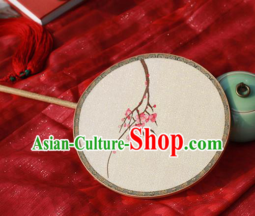 China Handmade Circular Fan Classical Palace Fan Traditional Hanfu Silk Fan