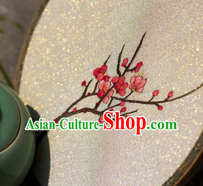 China Handmade Circular Fan Classical Palace Fan Traditional Hanfu Silk Fan