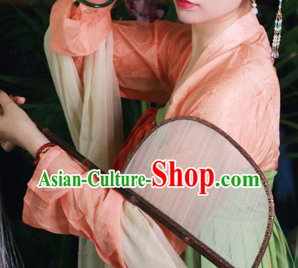 China Handmade Silk Classical Palace Fan Traditional Jin Dynasty Court Hanfu Fan