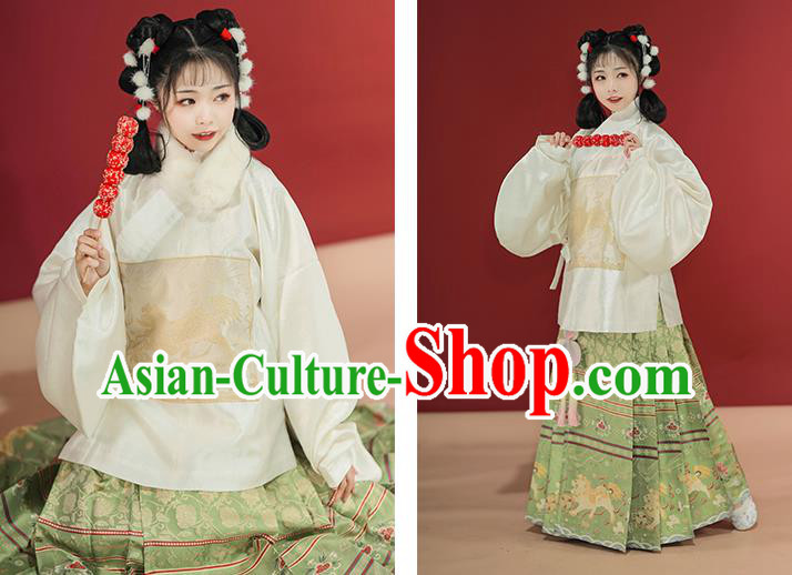 Traditional China Ming Dynasty Patrician Lady Historical Costumes Ancient Royal Princess Hanfu Clothing