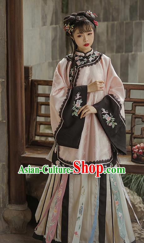 China Ancient Rich Female Clothing Traditional Qing Dynasty Noble Lady Historical Costume