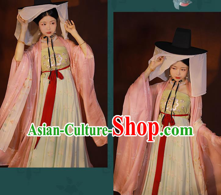 China Ancient Tang Dynasty Court Beauty Princess An Ping Hanfu Clothing for Women