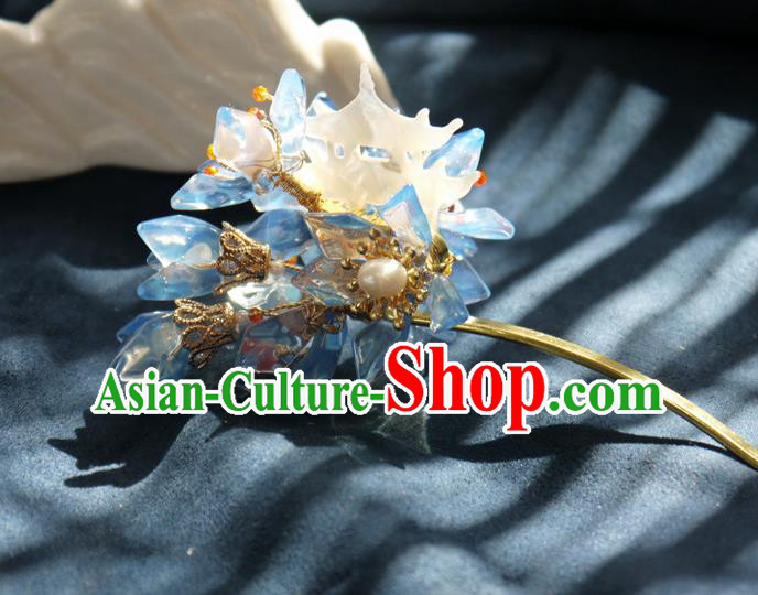 China Traditional Hanfu Pearls Hairpin Hair Accessories Handmade Ancient Princess Hair Stick