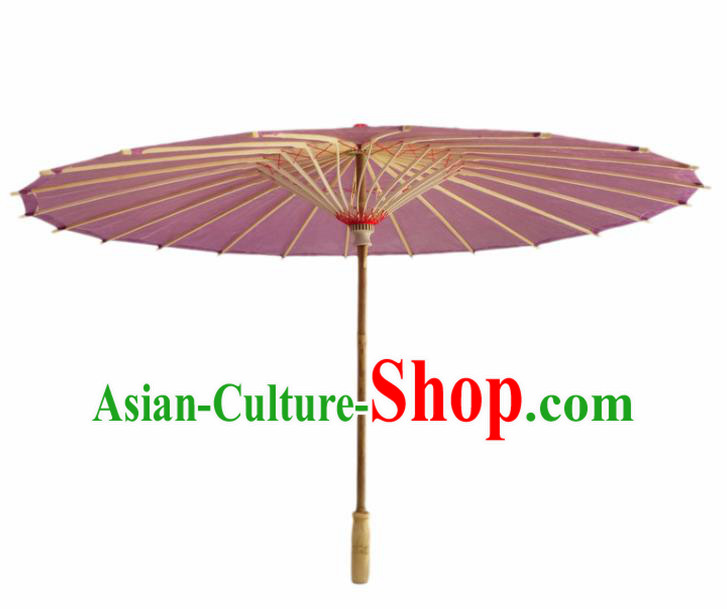 Chinese Wedding Umbrella Classical Dance Umbrella Purple Oil Paper Umbrellas Traditional Hanfu Umbrella