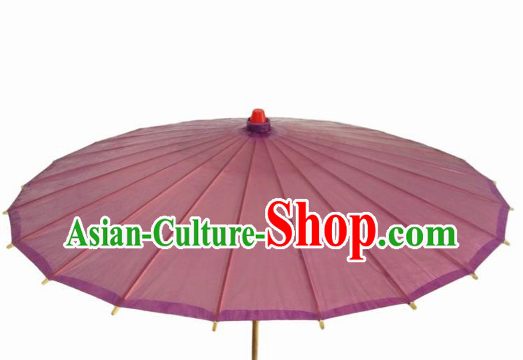Chinese Wedding Umbrella Classical Dance Umbrella Purple Oil Paper Umbrellas Traditional Hanfu Umbrella