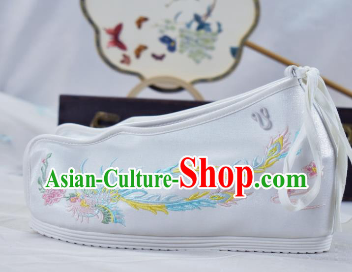 China National Embroidered Shoes White Cloth Shoes Traditional Princess Shoes Women Hanfu Shoes