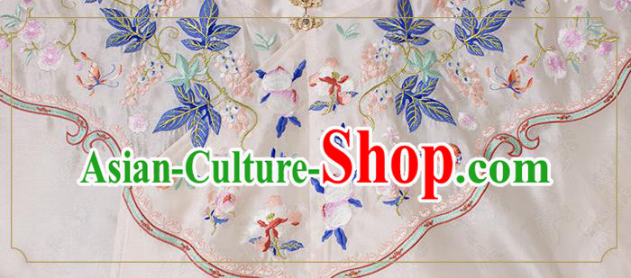 China Ancient Nobility Women Hanfu Clothing Traditional Ming Dynasty Royal Princess Embroidered Costumes