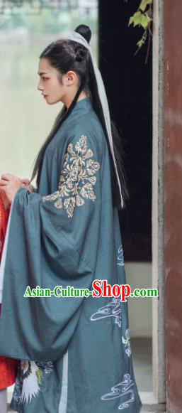 China Ancient Scholar Embroidered Costumes Traditional Ming Dynasty Noble Childe Clothing for Men