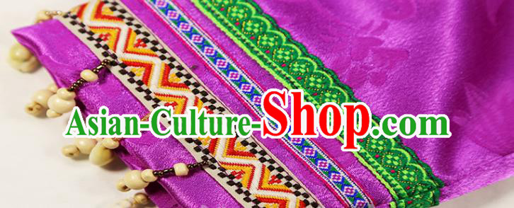 Chinese Yunnan Ethnic Woman Costume Dai Nationality Outfits Minority Folk Dance Dress Clothing