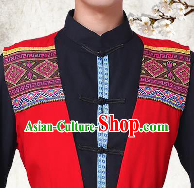 China Yao Nationality Wedding Costumes Guangxi Province Ethnic Minority Bridegroom Outfits and Headwear