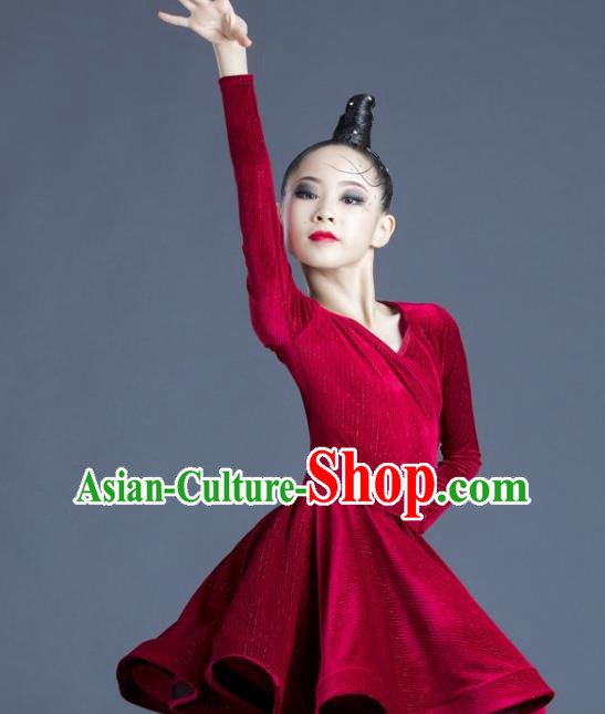 Professional Dance Costume Top Modern Dance Clothing Children Latin Dance Dress