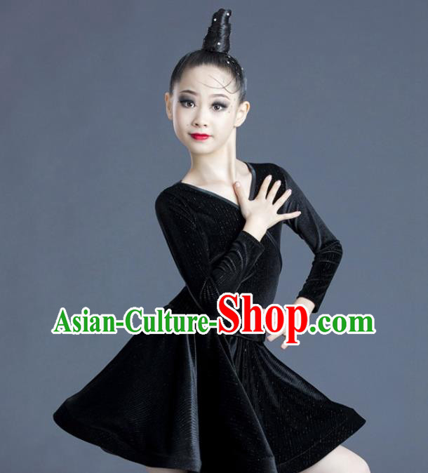 Children Latin Dance Dress Professional Dance Costume Top Modern Dance Clothing