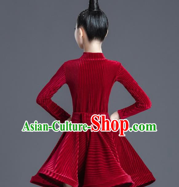 Professional Modern Dance Competition Costume Ballroom Dance Clothing Children Latin Dance Dress