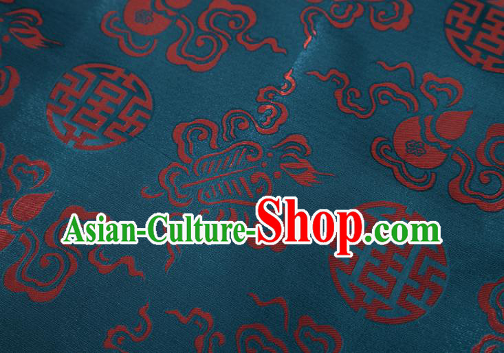 Chinese National Blue Brocade Vest Upper Outer Garment Tang Suit Waistcoat