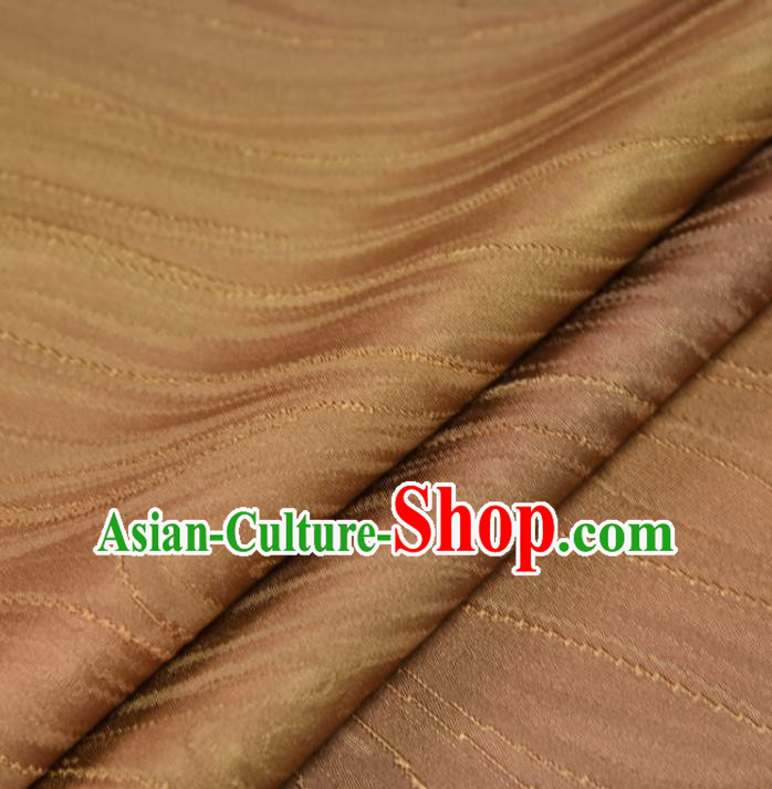 Asian Japan Flow Water Pattern Brocade Tapestry Traditional Japanese Kimono Ginger Silk Fabric