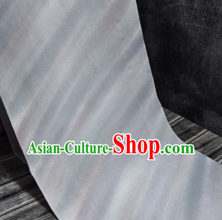Traditional Asian Japan Classical Wafuku Grey Cloth Material Japanese Kimono Pure Silk Fabric
