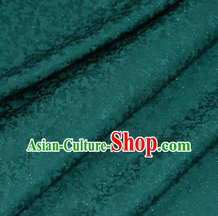 Asian Japan Yukata Kimono Brocade Tapestry Traditional Qipao Dress Deep Green Silk Fabric