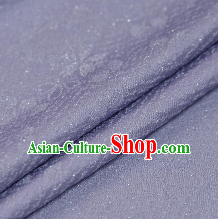 Asian Japan Sakura Pattern Kimono Brocade Tapestry Traditional Qipao Dress Violet Silk Fabric