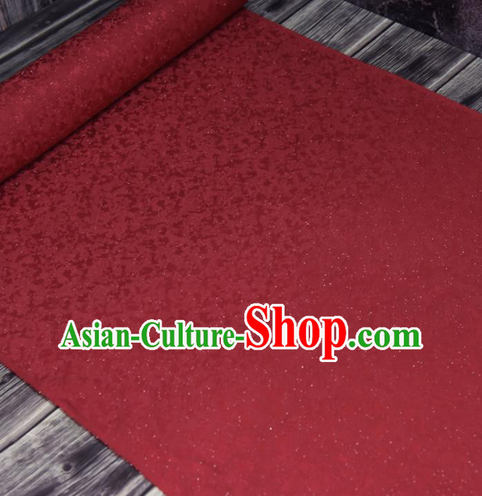 Asian Traditional Qipao Dress Red Silk Fabric Japan Classical Pattern Kimono Brocade Tapestry